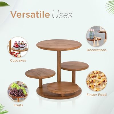 4 βαθμοί ξύλινος Cupcake Tower Stand διατηρεί 50 Cupcakes για το πάρτι γάμου γενέθλια επιδόρπιο
