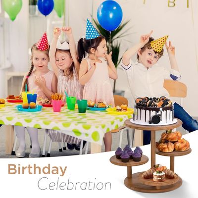 4 βαθμοί ξύλινος Cupcake Tower Stand διατηρεί 50 Cupcakes για το πάρτι γάμου γενέθλια επιδόρπιο