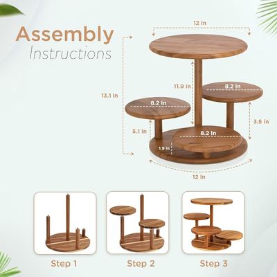 4 βαθμοί ξύλινος Cupcake Tower Stand διατηρεί 50 Cupcakes για το πάρτι γάμου γενέθλια επιδόρπιο