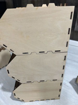 Ξύλινα δοχεία αποθήκευσης οργανωτή γραφείου με σύγχρονο σχεδιασμό και αποθήκευση γραφείου