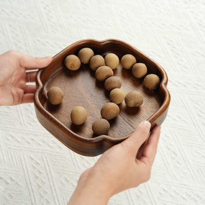 Προσαρμοσμένο κουτί καρυδιών κουτί σταφυλιών πιάτο σερβίρισμα δίσκο για Νότια Αμερική Walnut Burned εκτύπωση