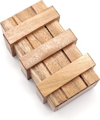 Διπλό Magic Box Brain Teaser Custom Solid Wood Box με κρυμμένα διαμερίσματα