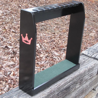 Μαύρο φινίρισμα ξύλινο πάτωμα ή ράφι τοίχου Ιδανικό για σπάνιες οθόνες γκολφ Scotty Cameron