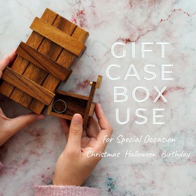 Διπλό Magic Box Brain Teaser Custom Solid Wood Box με κρυμμένα διαμερίσματα