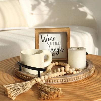 Σπίτι Εστιατόριο Μπαρ Ξενοδοχείο Γάμος ξύλινος απλό χρώμα σερβίρισμα δίσκο με χερούλι διακοσμητικό