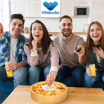 202407 Στρογγυλό δίσκο με κεραμικό μπολ για τη διατροφή από μπαμπού Δωρεάν ή επιστροφή δειγμάτων