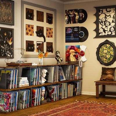 Βιομηχανικό ράφι για την αποθήκευση δίσκων Βινύλιο έπιπλα αποθήκευσης δίσκων με μοντέρνο σχεδιασμό