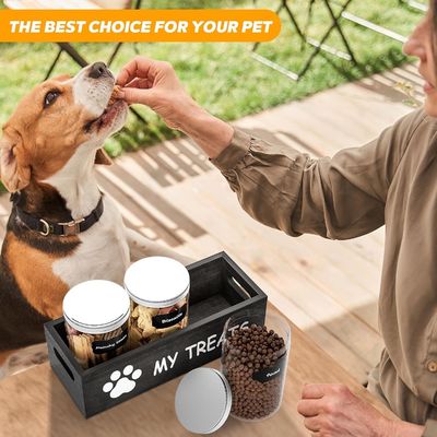 Λειτουργικό σχεδιασμό Αερόστεγος οργανωτής τροφής για κατοικίδια ζώα για εύκολη πρόσβαση και αποθήκευση 6.2*6.2*4.48