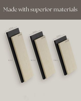 Σετ από 3 μοντέρνα ρυθμιζόμενα μαύρα τοίχο τοποθετημένα ρουστίκ ξύλινα πλωτά ράφια για αποθήκευση