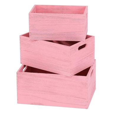 Εγχειριστικό ξύλινο σύνολο αποθήκευσης για λαχανικά και φρούτα ψωμιού 3 τεμάχια κιβώτιο φωλιάς