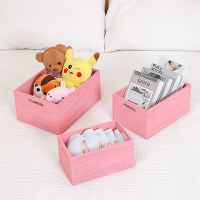 Εγχειριστικό ξύλινο σύνολο αποθήκευσης για λαχανικά και φρούτα ψωμιού 3 τεμάχια κιβώτιο φωλιάς