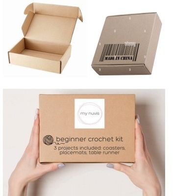 Μικρά μεγέθη Κροσέτα Κροκέτες για την κατασκευή πουλόβερ Πακέτο δώρο και πολύχρωμο νήμα δαντέλα