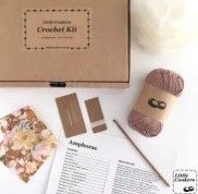 Μικρά μεγέθη Κροσέτα Κροκέτες για την κατασκευή πουλόβερ Πακέτο δώρο και πολύχρωμο νήμα δαντέλα