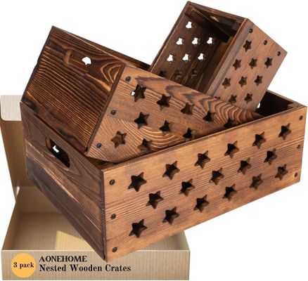 Ακατάλληλη διακοσμητική φωλιά ξύλινα κιβώτια για αποθήκευση βιβλίων