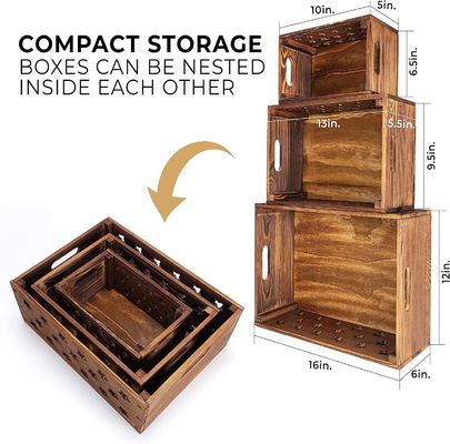 Ακατάλληλη διακοσμητική φωλιά ξύλινα κιβώτια για αποθήκευση βιβλίων