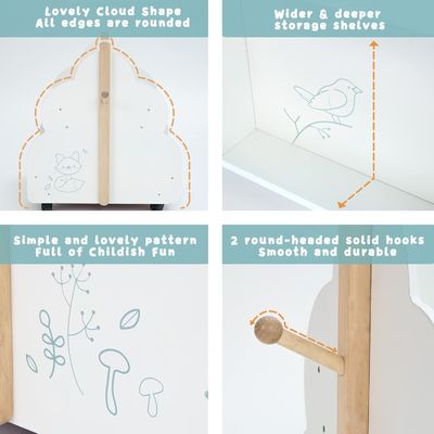 Λειτουργικός σχεδιασμός Πολυλειτουργικό ξύλινο ράφι βιβλίων για παιδικά βιβλία