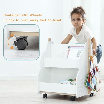 Λειτουργικός σχεδιασμός Πολυλειτουργικό ξύλινο ράφι βιβλίων για παιδικά βιβλία