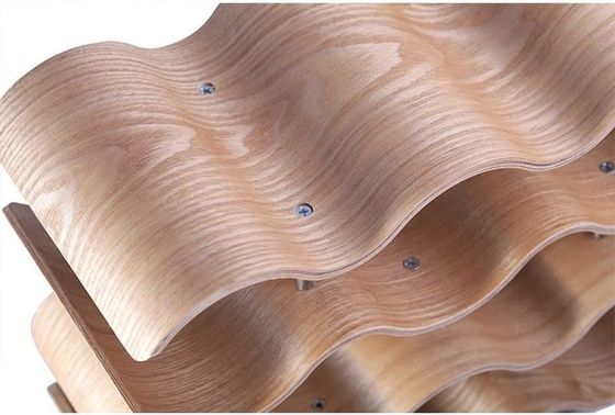 4 στρώματα Προσαρμοσμένο στερεό ξύλινο ράφι για εύκολη εγκατάσταση