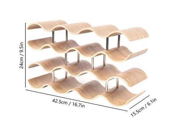 4 στρώματα Προσαρμοσμένο στερεό ξύλινο ράφι για εύκολη εγκατάσταση