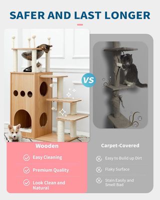 OEM ODM Αποδεκτό Σθεναρό Frisco Castle Cat Tree Tower Μονάδα Μεγάλης Γάτας