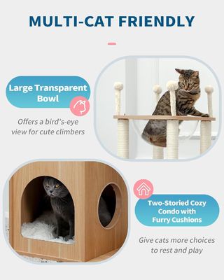 OEM ODM Αποδεκτό Σθεναρό Frisco Castle Cat Tree Tower Μονάδα Μεγάλης Γάτας