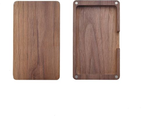 Μαύρο ξύλο καρυδιού τετραγωνική κάρτα με μαγνητικό κλείσιμο ξύλινο κάρτα