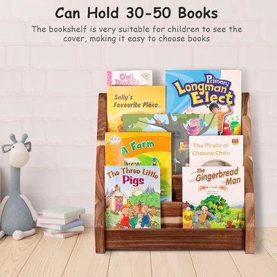 Λειτουργικό σχεδιασμό Montessori Εμφάνιση ράφι Τυλισμένο ξύλινο βιβλιοθήκη για την τάξη του παιδιού
