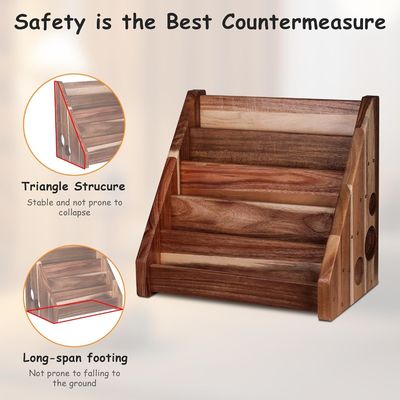 Λειτουργικό σχεδιασμό Montessori Εμφάνιση ράφι Τυλισμένο ξύλινο βιβλιοθήκη για την τάξη του παιδιού