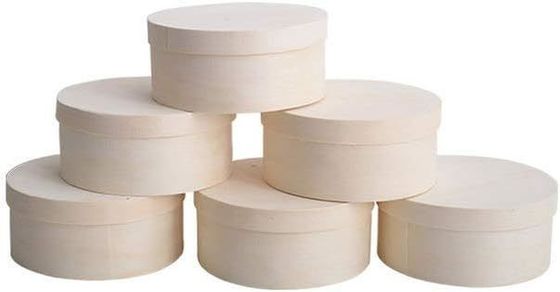 Στρογγυλό κουτί για το δίσκο τούρτας μπέργκερ Προσαρμοσμένο λογότυπο Αποδεκτό Αποσυστατικό δοχείο ξύλου