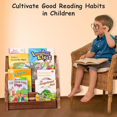 Λειτουργικό σχεδιασμό Montessori Εμφάνιση ράφι Τυλισμένο ξύλινο βιβλιοθήκη για την τάξη του παιδιού