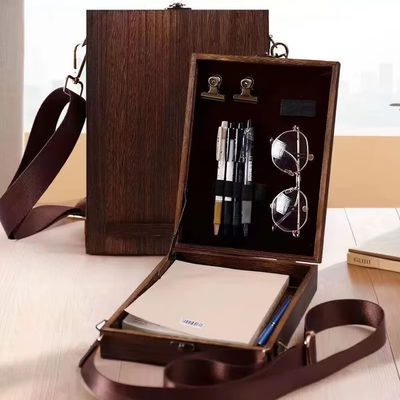 Προσαρμοσμένη παραγγελία Paulownia ξύλινο πολυλειτουργικό κουτί ζωγραφικής με αποθήκευση