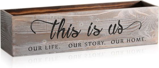 Γεννημένο ξύλινο ορθογώνιο κουτί για ρουστίκ κεντρικά κομμάτια προσαρμοσμένο λογότυπο αποδεκτό