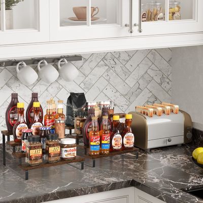 Οικιακό ξύλινο ράφι πλυντηρίου οργανωτής για ρουστική εμφάνιση