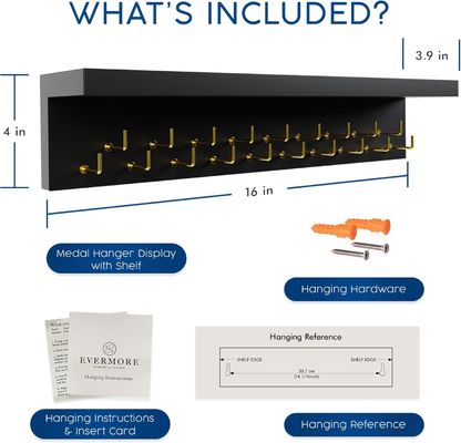 Δείκτης ξύλινου τρόπαιου Μενταγιόν οικιακής συσκευής Κρεβάτι και ράφι τρόπαιου με γάντζους