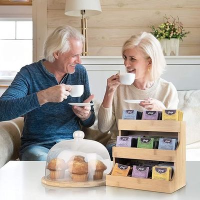 Άλλες Εργατικές Ειδήσεις Τριετής Βαμβούλης Τσαγιέρας Κουτί Αποθήκευσης Κρατά 180 σακούλες σε χρώμα πεύκου