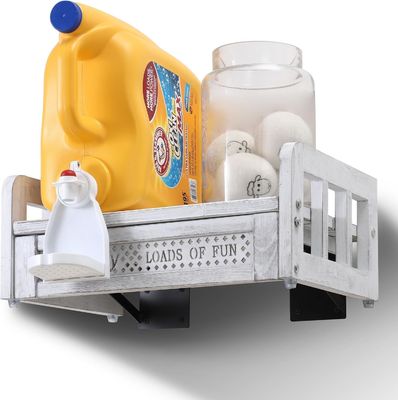 Μεταμορφώστε το πλυντήριο σας με αυτό το ξύλινο περιέκτη απορρυπαντικών και το ράφι