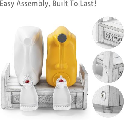 Μεταμορφώστε το πλυντήριο σας με αυτό το ξύλινο περιέκτη απορρυπαντικών και το ράφι