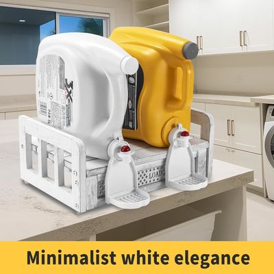 Μεταμορφώστε το πλυντήριο σας με αυτό το ξύλινο περιέκτη απορρυπαντικών και το ράφι