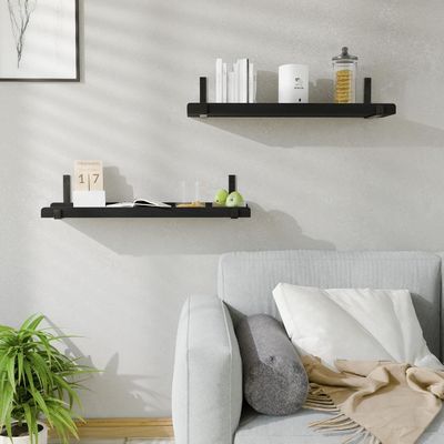 Πολυλειτουργικό ξύλινο ράφι τοποθετημένο στον τοίχο με μεταλλική θήκη