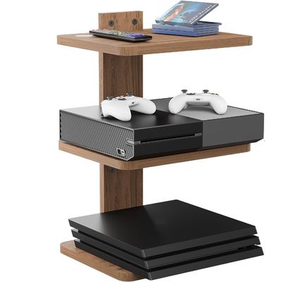 Προσαρμοσμένο σχήμα επιπλέων τηλεοπτικού ράφους για DVD παίχτες καλωδιακά κουτιά δρομολογητές κονσόλες παιχνιδιών