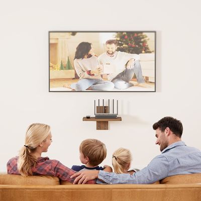 Προσαρμοσμένο σχήμα επιπλέων τηλεοπτικού ράφους για DVD παίχτες καλωδιακά κουτιά δρομολογητές κονσόλες παιχνιδιών