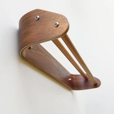 Προσαρμοσμένη ξύλινη διπλή μπάρα πετσέτας τοίχου τοποθετημένη στο τείχος πέλμα για μπάνιο για τη διατήρηση συσκευής κουζίνας