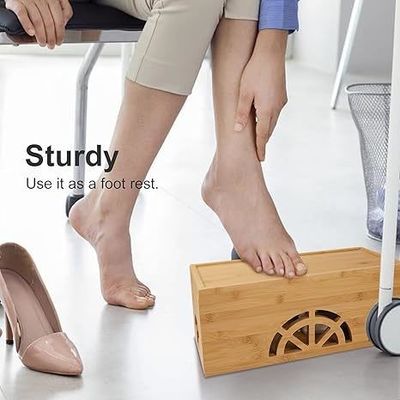 Εκτυπωτικό ξύλινο μαγνητικό μεγάλο μικρό καλώδιο μπαμπού οργανωτή καλωδίου κουτί διαχείρισης για το σπίτι