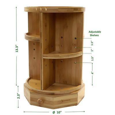 202407 Ρυθμίσιμα ράφια και συρτάρια Βαμβούλο περιστρεφόμενος οργανωτής μακιγιάζ Οικιακά είδη