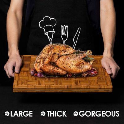 Αειφόρο σύνολο από 3 εξατομικευμένες πλακέτες κοπής μπαμπού με μεγάλες διαστάσεις