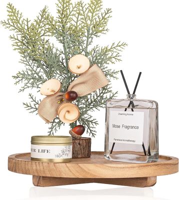 Μικρό ξύλινο δίσκο βάθρο στέκεται για διακοσμητικό ξύλινο Riser στην κουζίνα υποδοχή πιάτο σαπούνι