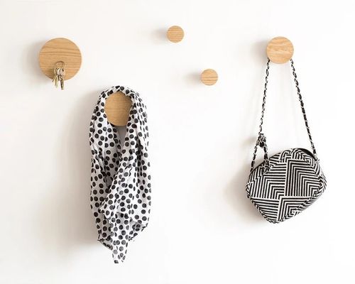 Ρουστικό γοητευτικό ξύλινο μαγνητικό κλειδαριό για τοίχο Oak Hook Ρουστικός οργανωτής εισόδου