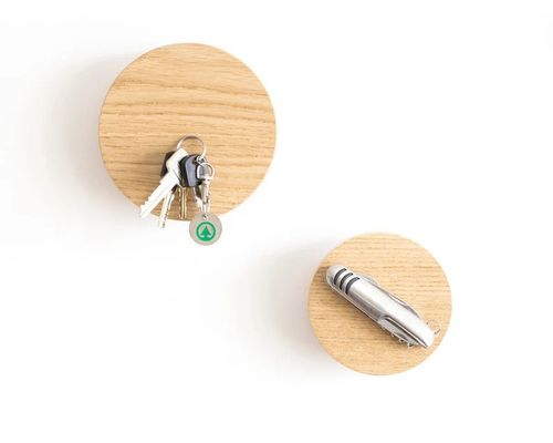 Ρουστικό γοητευτικό ξύλινο μαγνητικό κλειδαριό για τοίχο Oak Hook Ρουστικός οργανωτής εισόδου