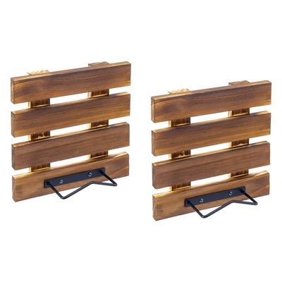 Προσαρμοσμένο μέγεθος Ρουστικό καμένο στερεό ξύλο και μαύρο μέταλλο