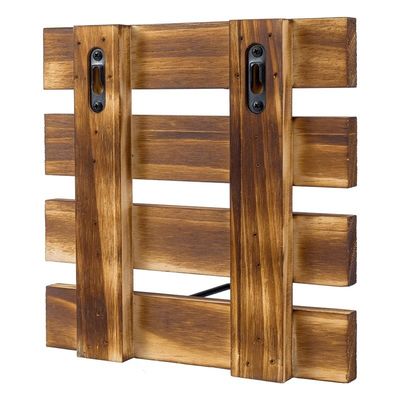 Προσαρμοσμένο μέγεθος Ρουστικό καμένο στερεό ξύλο και μαύρο μέταλλο